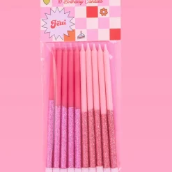 Hot xo, Fetti Shades of Pink Glitter Birthday Candles