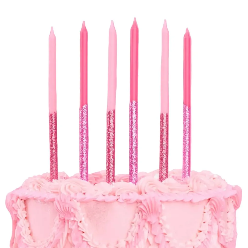 Hot xo, Fetti Shades of Pink Glitter Birthday Candles