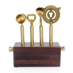 New Picnic Time Family of Brands Sidecar 5-Piece Bar Tool Set