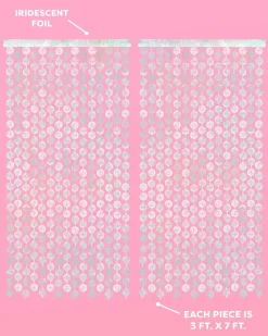 New xo, Fetti Silver Disco Ball Curtain Backdrop