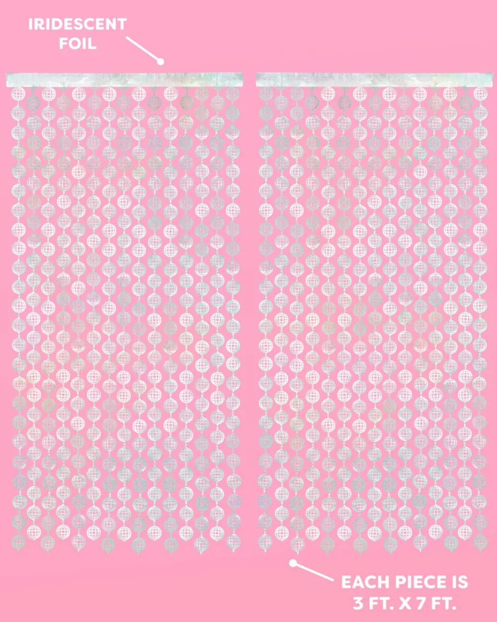 New xo, Fetti Silver Disco Ball Curtain Backdrop