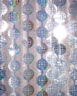 New xo, Fetti Silver Disco Ball Curtain Backdrop