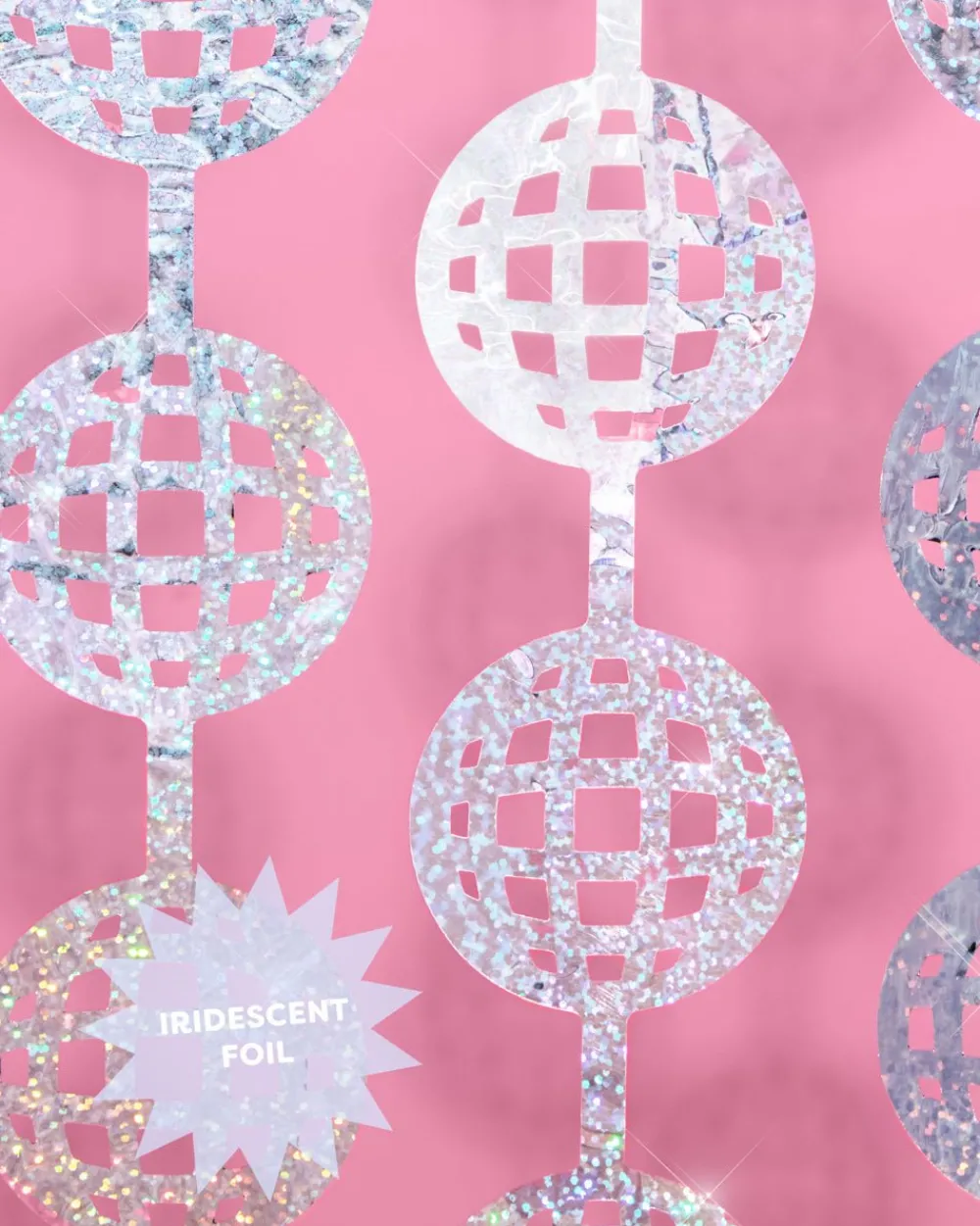 New xo, Fetti Silver Disco Ball Curtain Backdrop