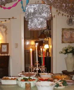 Clearance xo, Fetti Silver Fringe Chandelier Decoration