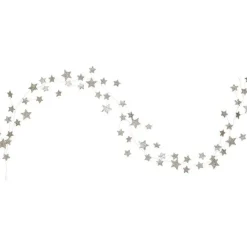 New Creative Co-op Silver Glitter Star Garland