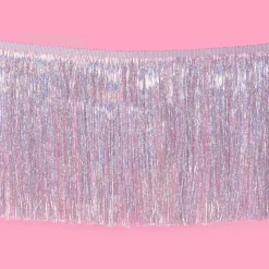 New xo, Fetti Silver Iridescent Fringe Foil Banner
