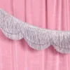 Outlet xo, Fetti Silver Iridescent Fringe Scalloped Banner