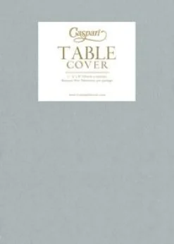 Best Caspari Silver Paper Linen Like Table Cover