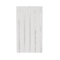 Outlet Bonjour Fete Silver Signature Stripe Guest Towels