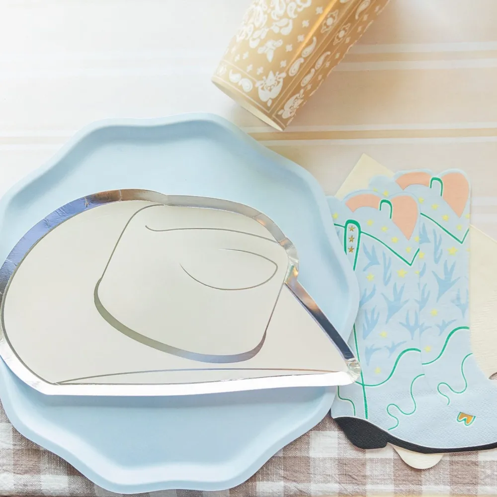 Hot Bonjour Fete Sky Blue Compostable Dinner Plates