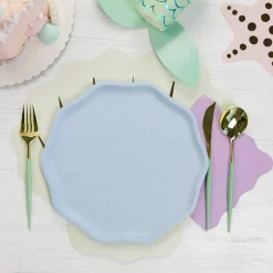 Hot Bonjour Fete Sky Blue Compostable Dinner Plates