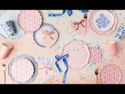 Hot Bonjour Fete Sky Blue Compostable Dinner Plates