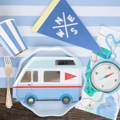 Hot Bonjour Fete Sky Blue Compostable Dinner Plates