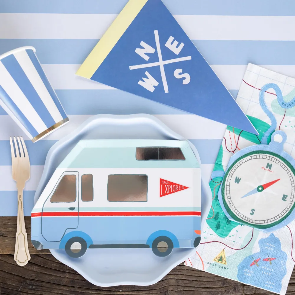 Hot Bonjour Fete Sky Blue Compostable Dinner Plates