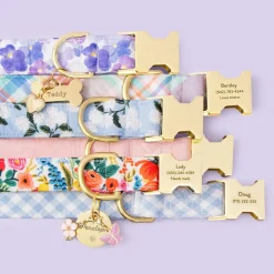The Foggy Dog Sky Blue Gingham Dog Collar