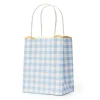 Outlet Bonjour Fete Sky Blue Gingham Favor Bags