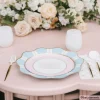 Online Bonjour Fete Sky Blue Regency Stripe Dinner Plates