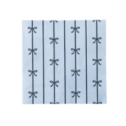 New Bonjour Fete Sky Blue Signature Bow Large Napkins