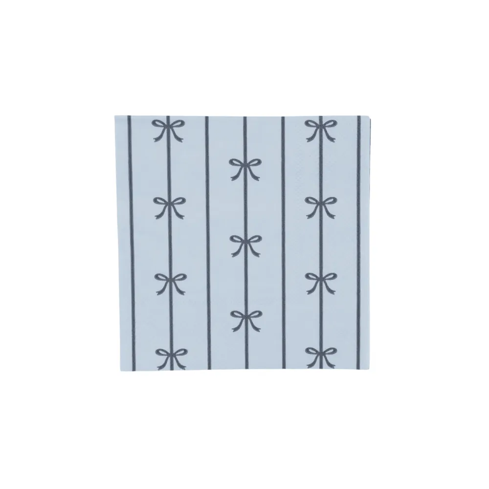 Best Bonjour Fete Sky Blue Signature Bow Small Napkins