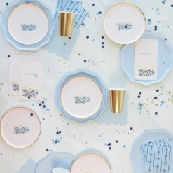 Best Bonjour Fete Sky Blue Signature Bow Small Napkins