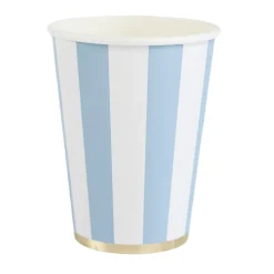Best Bonjour Fete Sky Blue Signature Cabana Stripe Cups