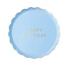 New Bonjour Fete Sky Blue Signature Happy Birthday Small Plates