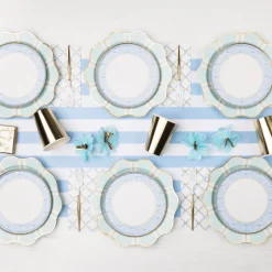 Sale Bonjour Fete Sky Blue Trellis Guest Towels