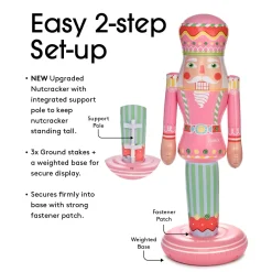 Online Funboy Small Inflatable Pink Nutcracker