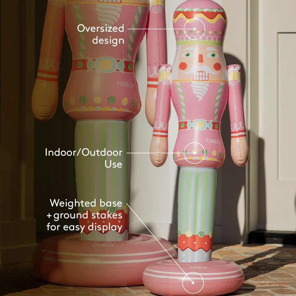 Online Funboy Small Inflatable Pink Nutcracker