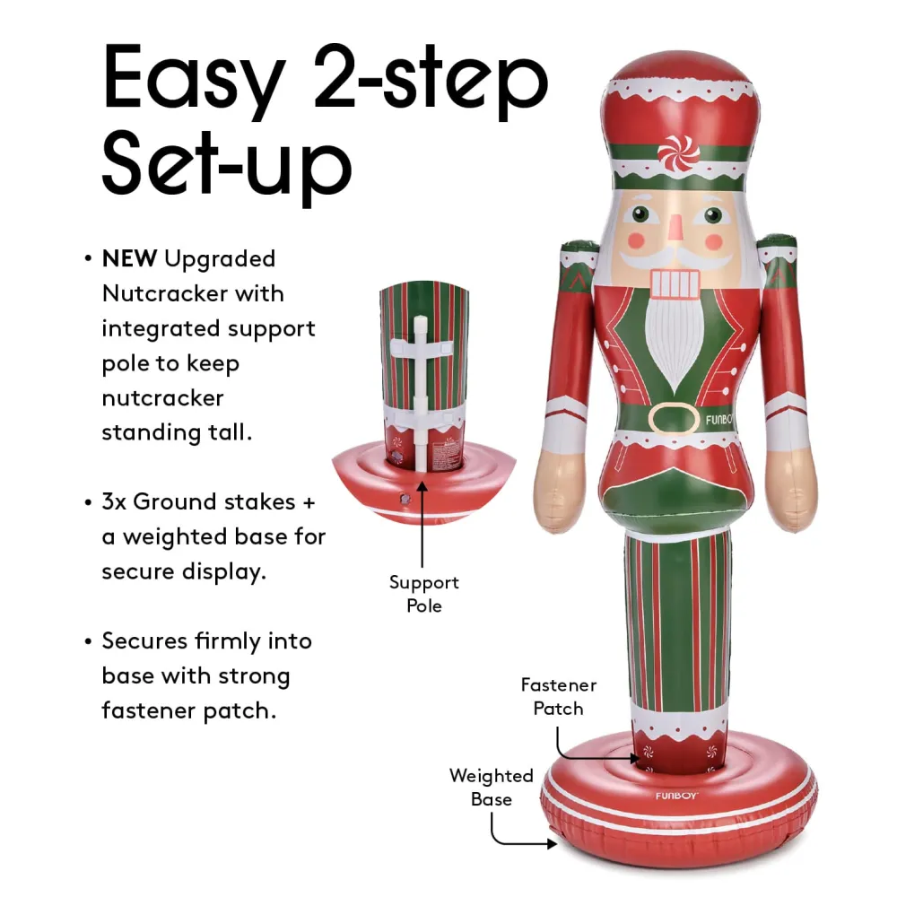Hot Funboy Small Inflatable Red & Green Nutcracker