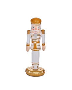 Outlet Funboy Small Inflatable White & Gold Nutcracker