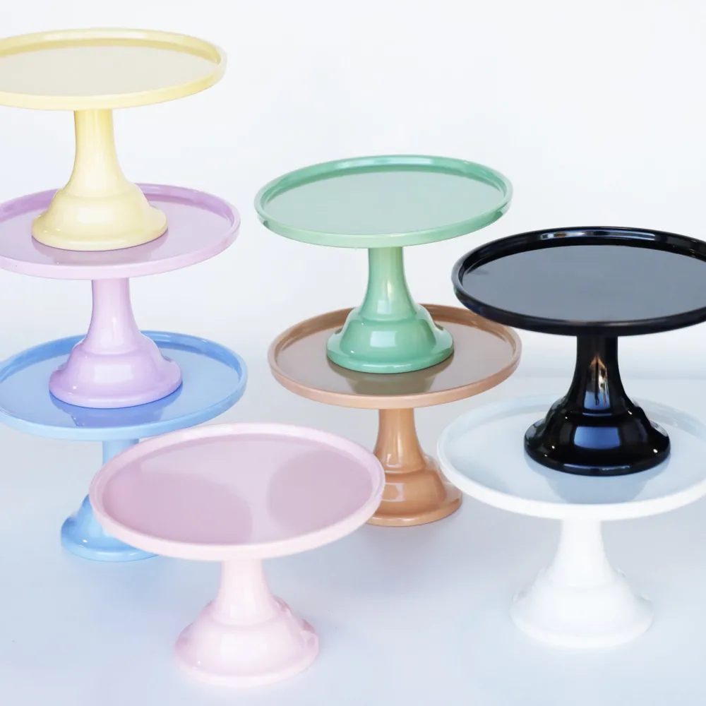 New Joyeux Company Small Peony Pink Melamine Cake Stand