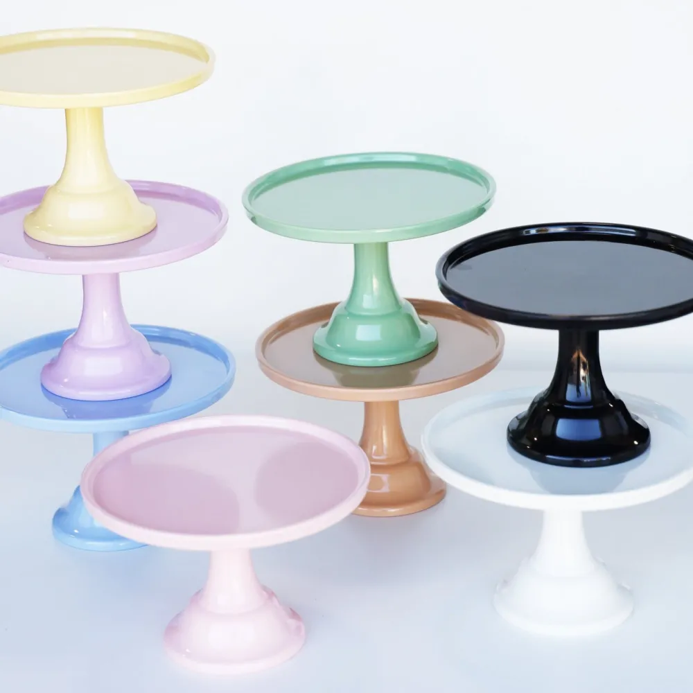 Clearance Joyeux Company Small Sage Green Melamine Cake Stand