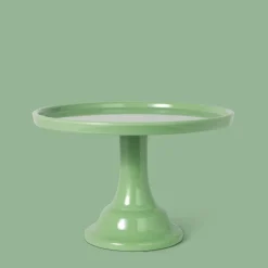 Clearance Joyeux Company Small Sage Green Melamine Cake Stand