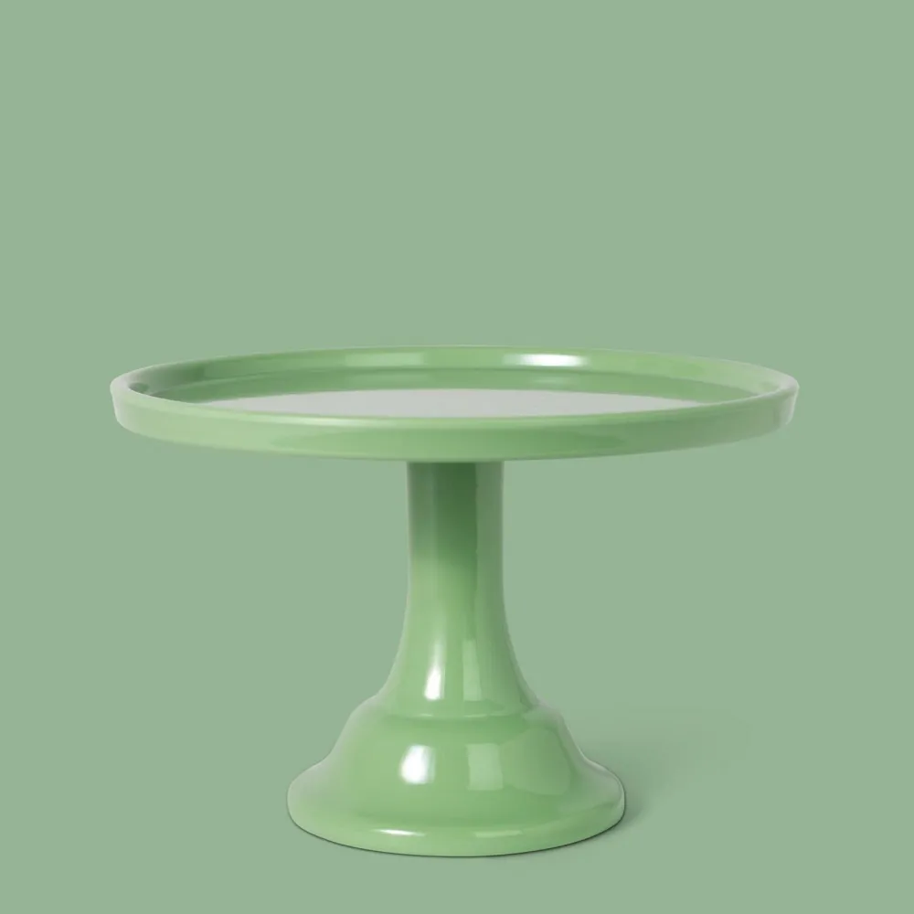 Clearance Joyeux Company Small Sage Green Melamine Cake Stand
