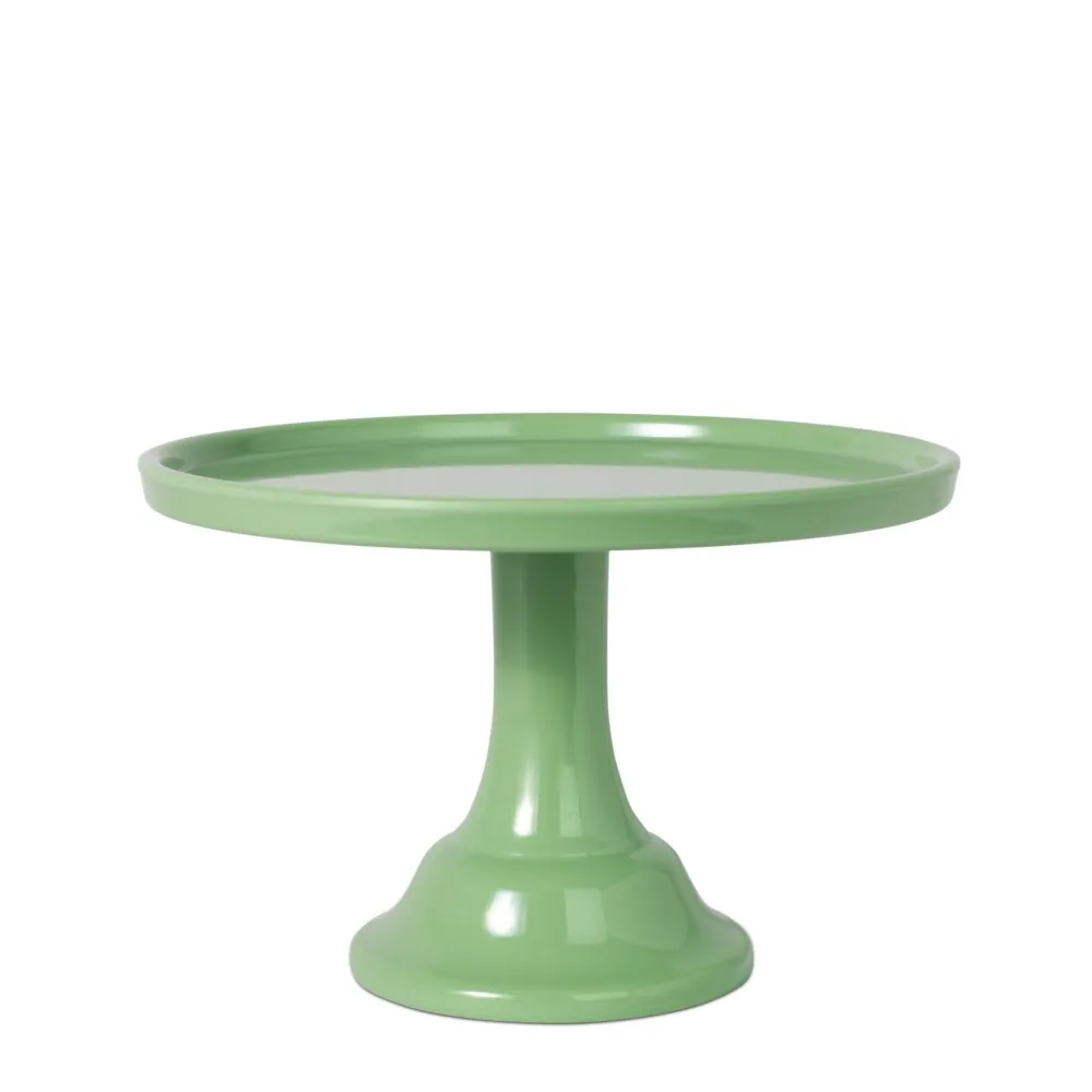 Clearance Joyeux Company Small Sage Green Melamine Cake Stand