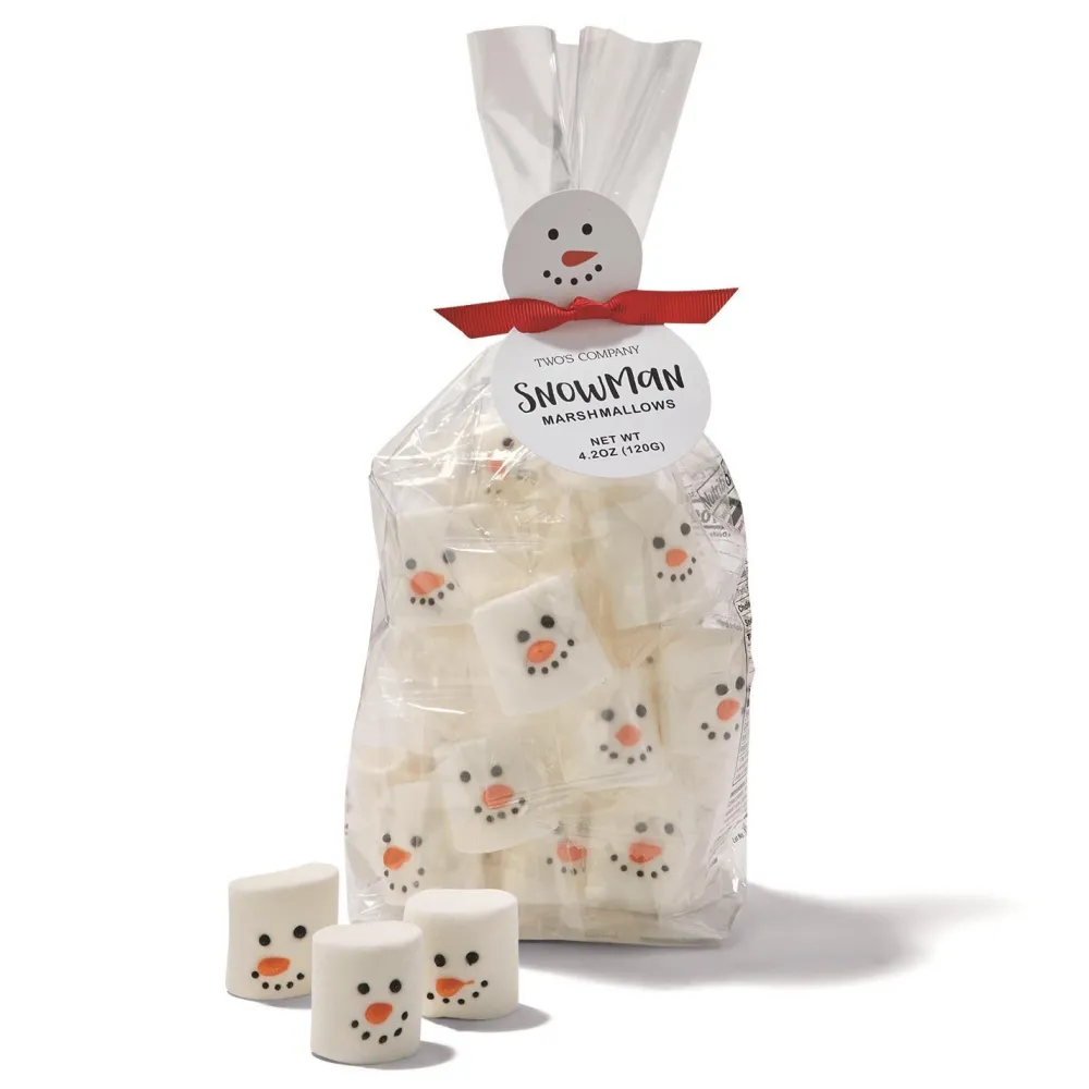 New Two's Company Snowman Marshmallow Candy Gift Bag