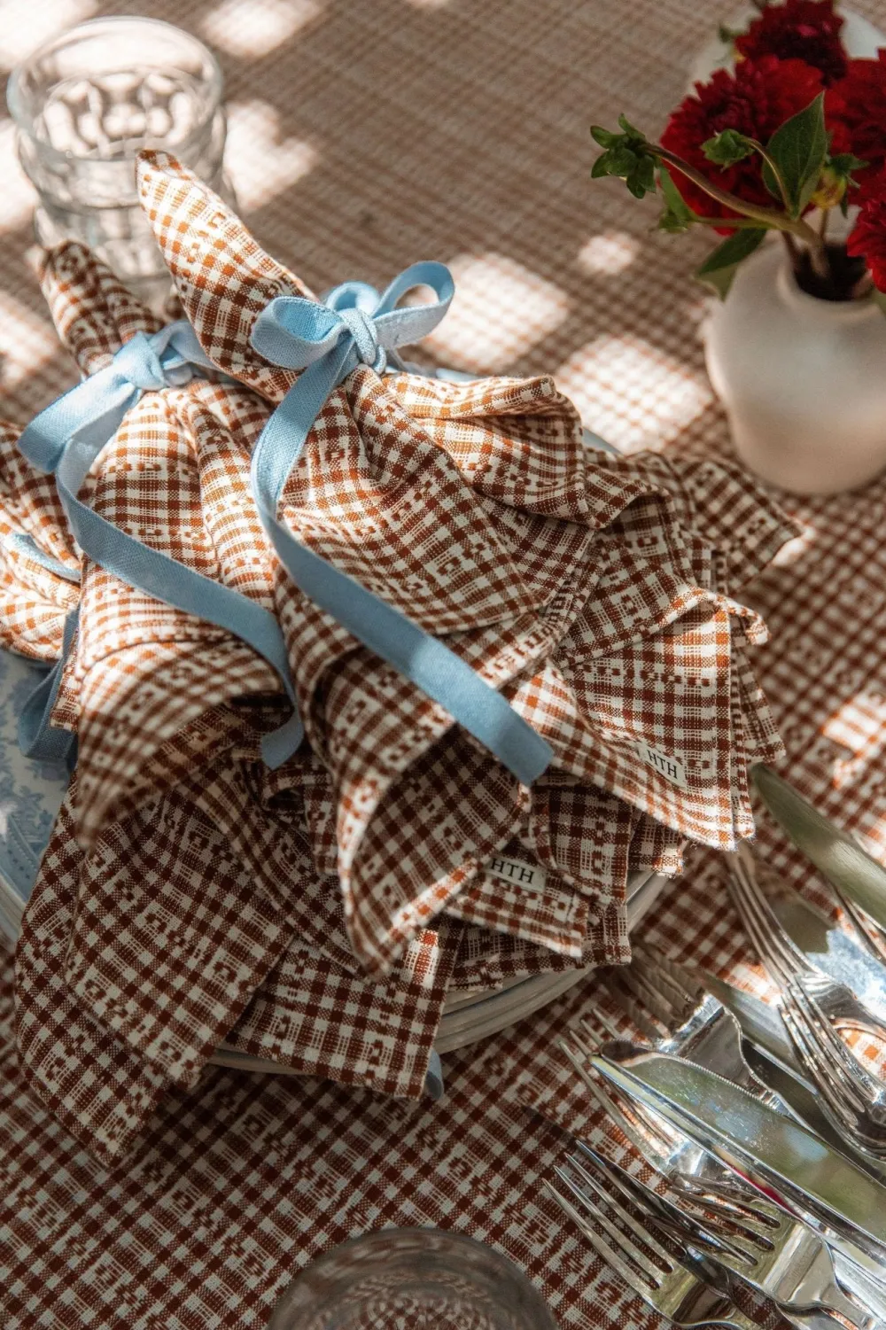 Clearance Heather Taylor Home Soho Nutmeg Brown Napkins