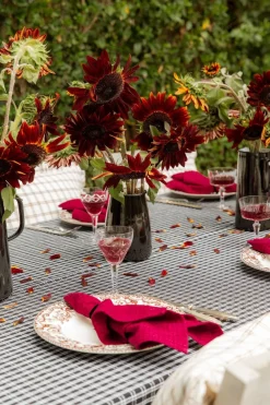 Outlet Heather Taylor Home Soho Two Toned Bordeaux Napkins