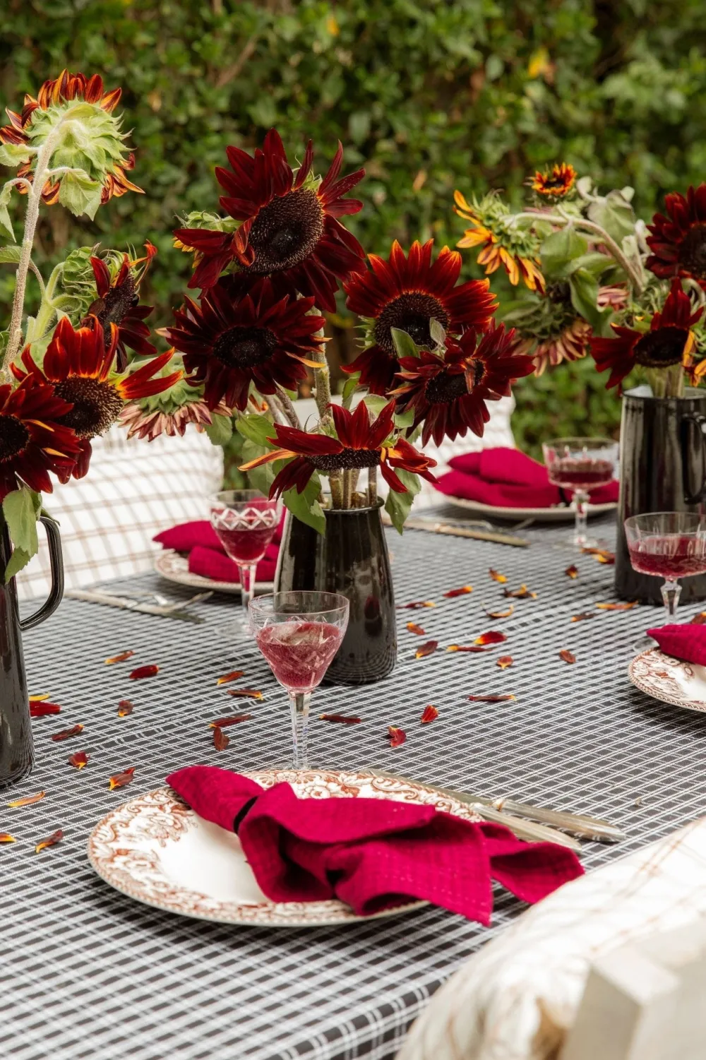Outlet Heather Taylor Home Soho Two Toned Bordeaux Napkins