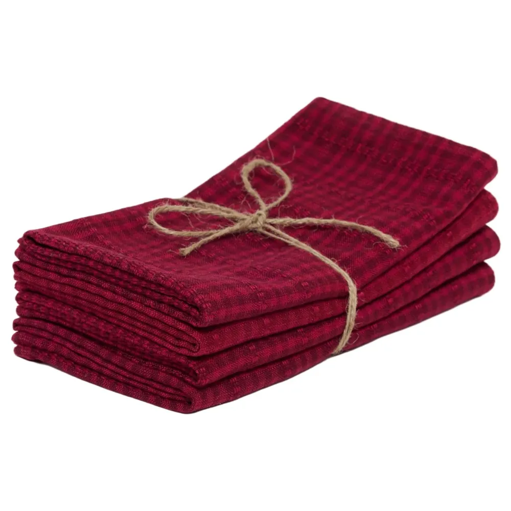 Outlet Heather Taylor Home Soho Two Toned Bordeaux Napkins