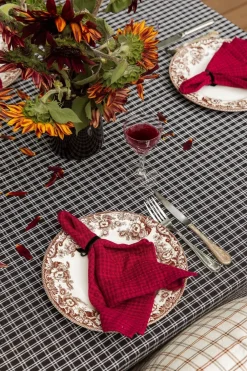 Outlet Heather Taylor Home Soho Two Toned Bordeaux Napkins