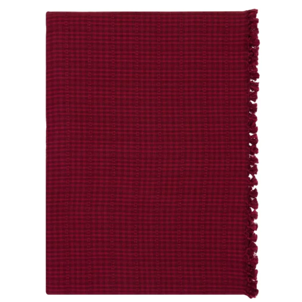 Sale Heather Taylor Home Soho Two Toned Bordeaux Tablecloth
