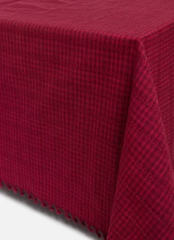 Sale Heather Taylor Home Soho Two Toned Bordeaux Tablecloth