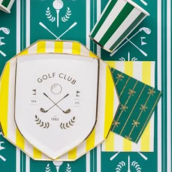 Clearance Bonjour Fete Soleil Yellow Cabana Stripe Guest Towels