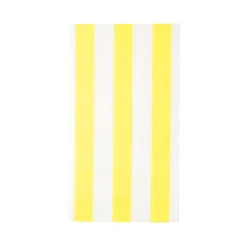 Clearance Bonjour Fete Soleil Yellow Cabana Stripe Guest Towels