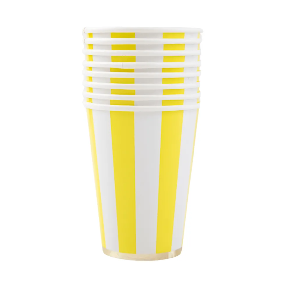 Online Bonjour Fete Soleil Yellow Signature Cabana Stripe Cups