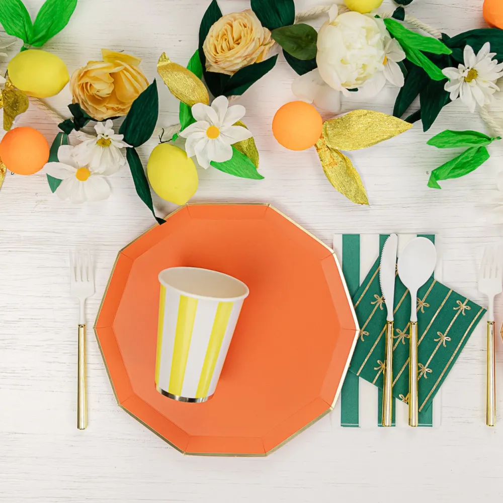Online Bonjour Fete Soleil Yellow Signature Cabana Stripe Cups