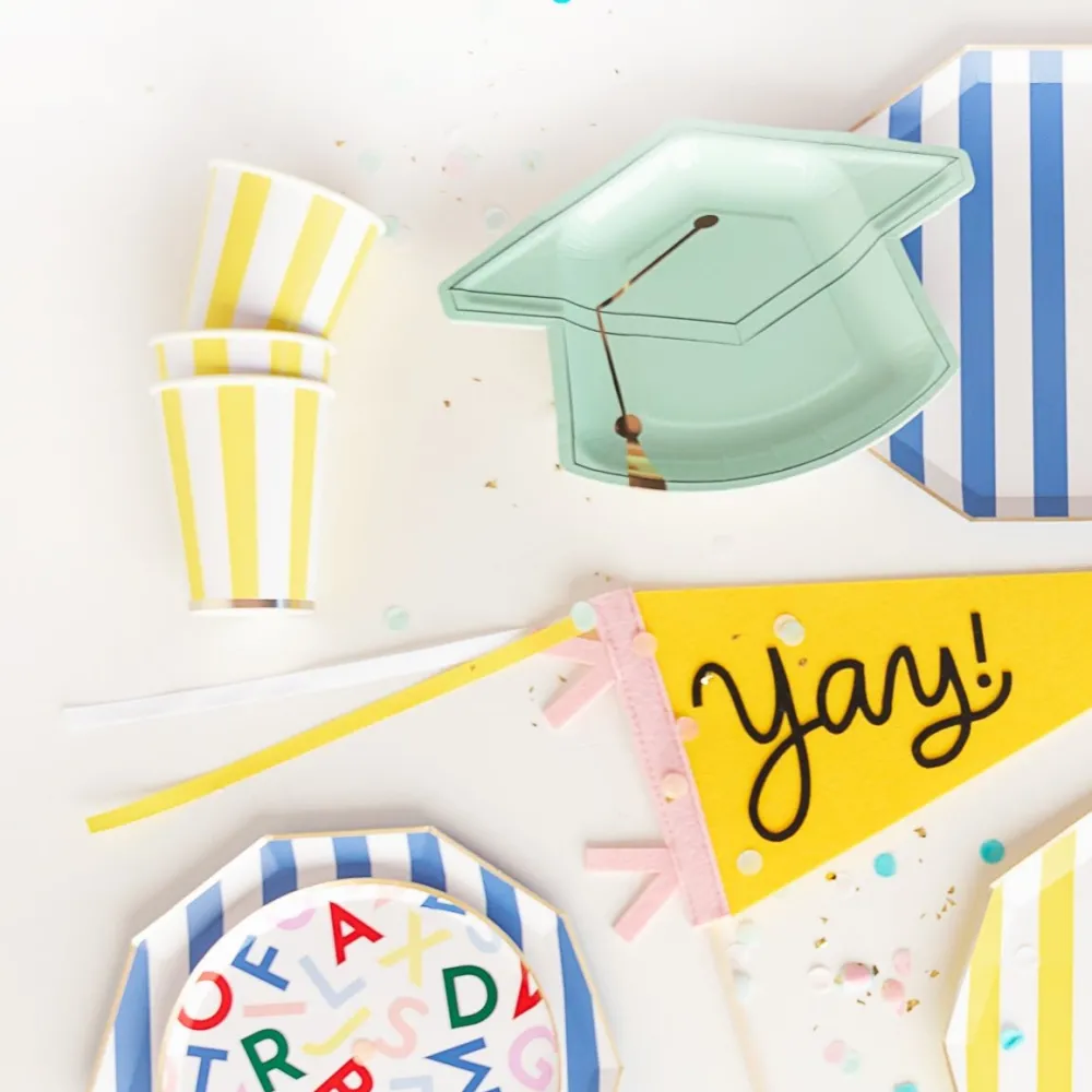 Online Bonjour Fete Soleil Yellow Signature Cabana Stripe Cups
