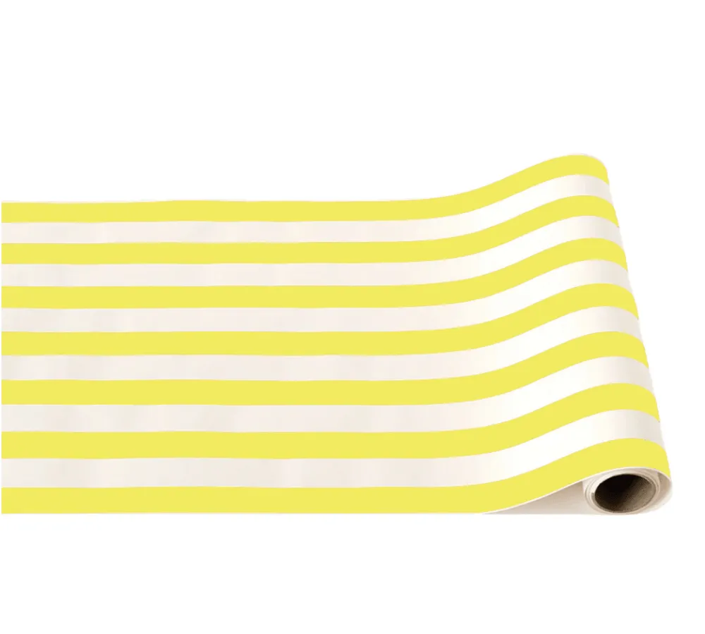 Hot Bonjour Fete Soleil Yellow Signature Cabana Stripe Table Runner